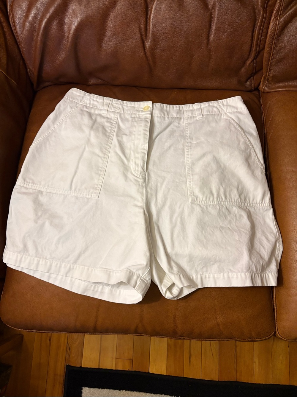 Jones New York White High-Rise Utility Shorts